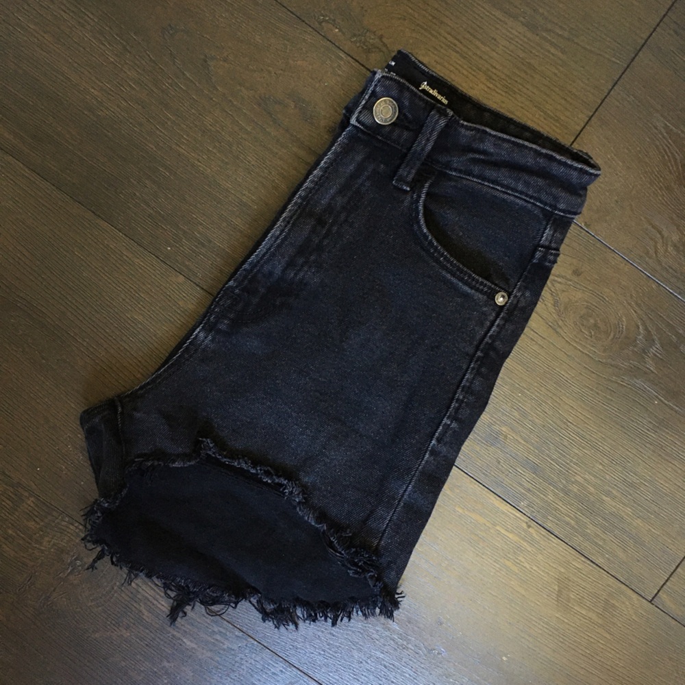 High Rise Denim Shorts - Picture 2 of 11